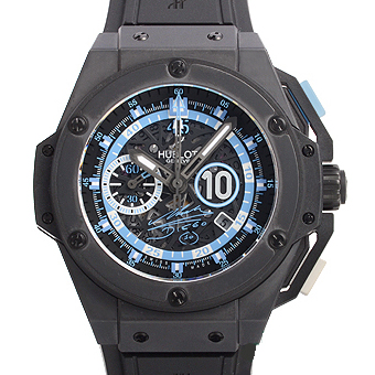 ウブロ スーパーコピー HUBLOT キングパワー 716.CI.1129.RX.DMA11 マラドーナ ブラック/ブルー クロノグラフ 【世界限定500本】ETA7750搭載